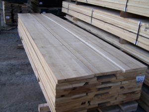 Wide Poplar Lumber Stack