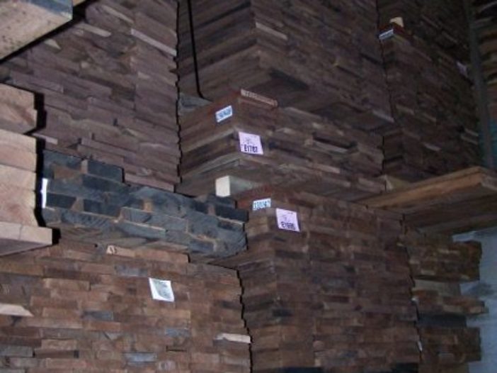 Hardwood lumber stacks