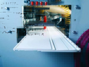 The PVC is milled just like wood, not poured into a mold or stamped.