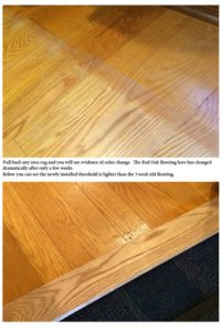 Hardwood Flooring color change