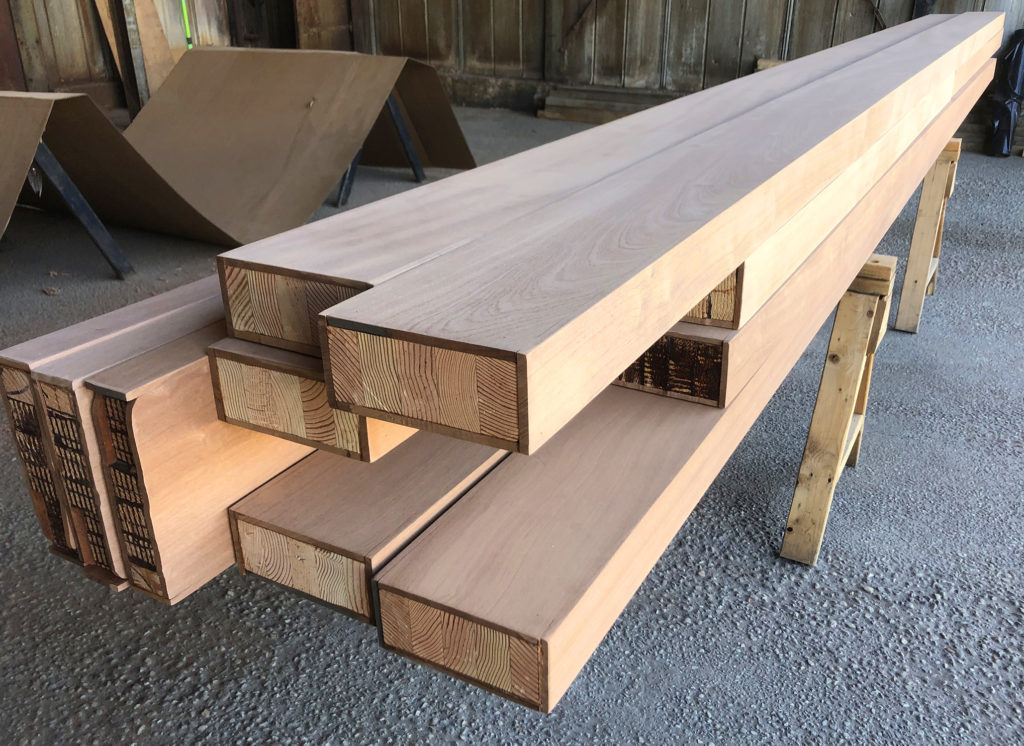 sapele veneered beams