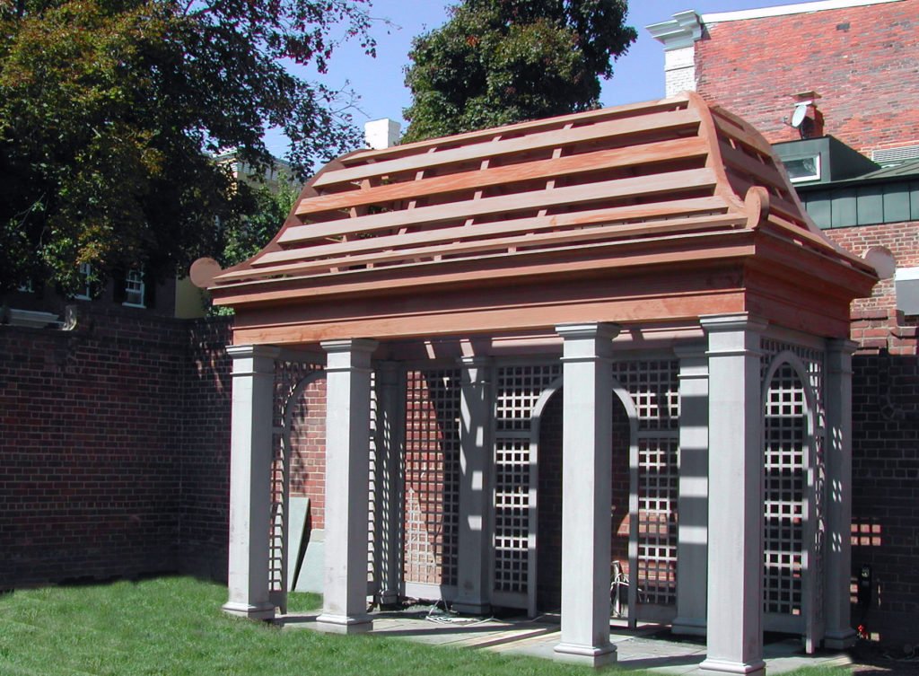 Mahogany pergola