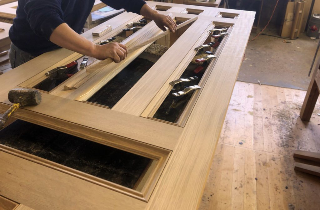 custom white oak door