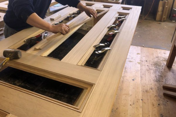 custom white oak door