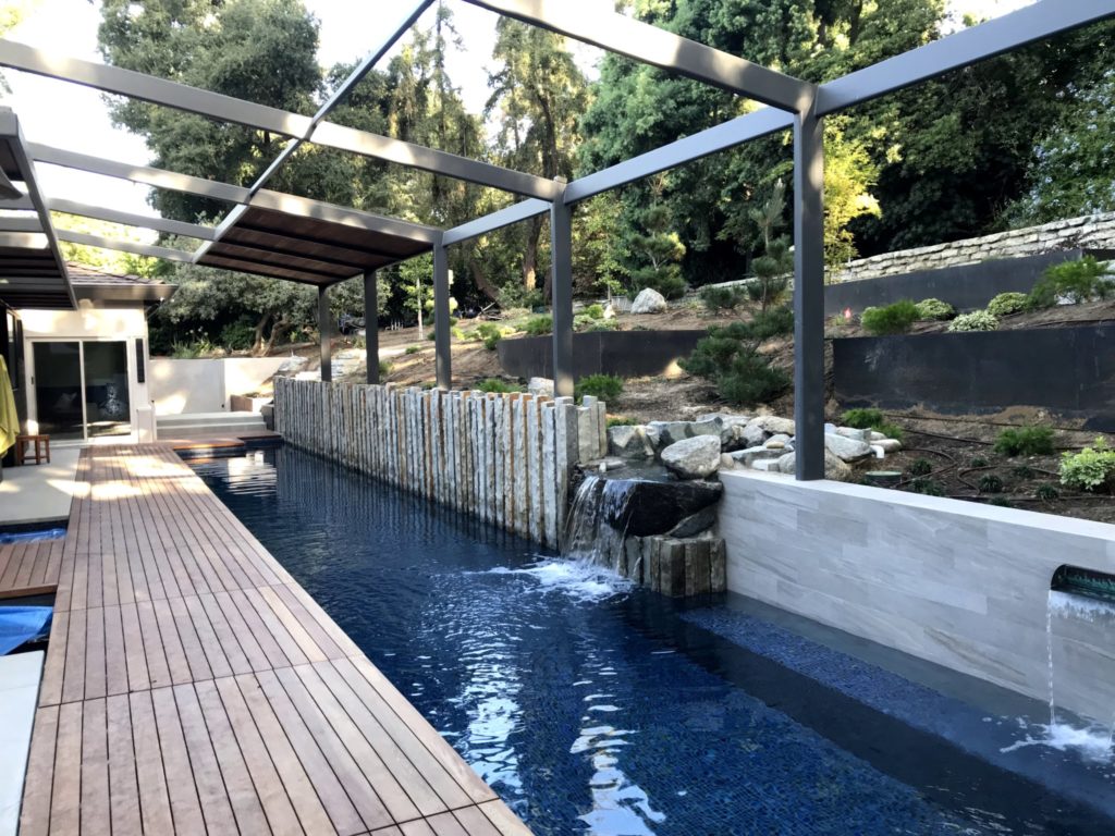 Teak pool decking