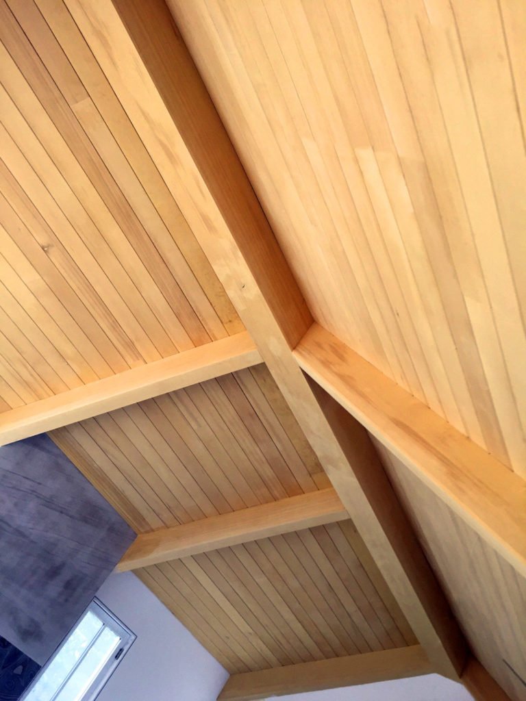 yellow cedar ceiling