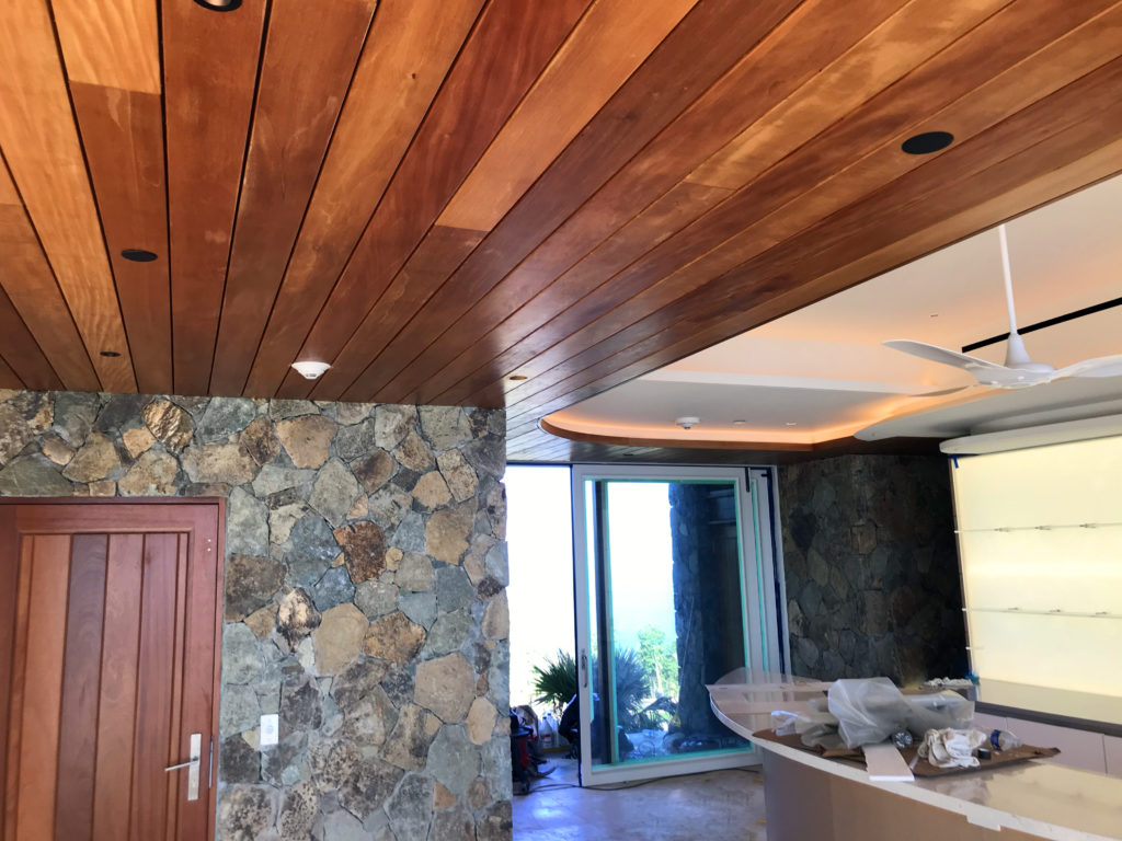 Garapa wood ceiling