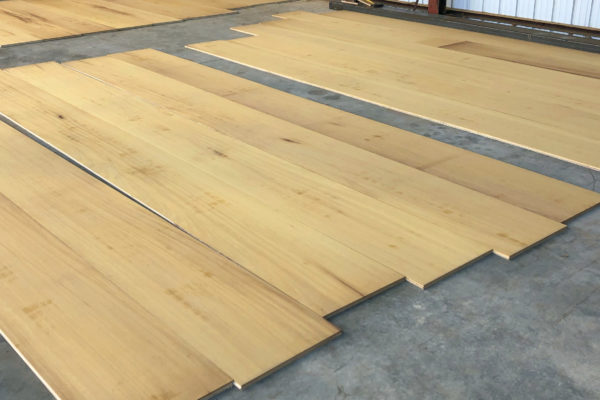 Iroko wide plank flooring