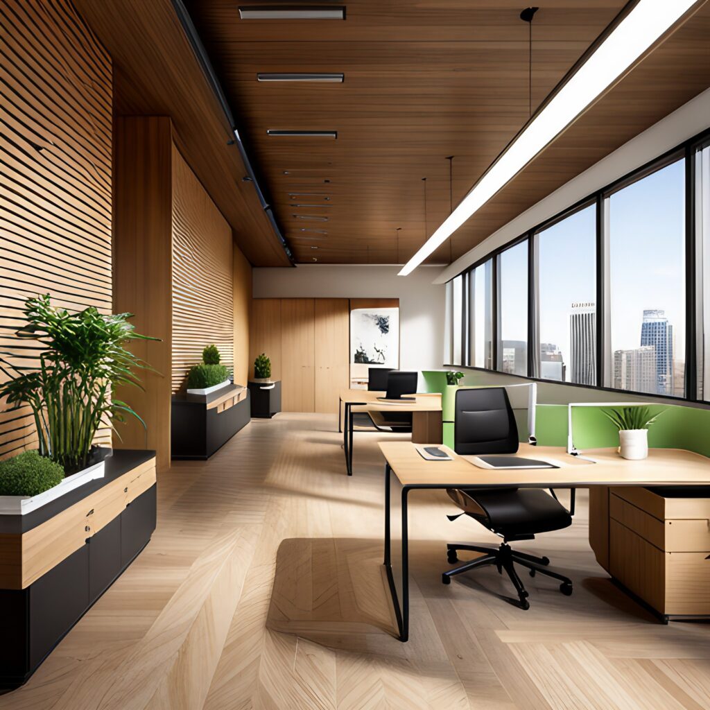 Wood design office space