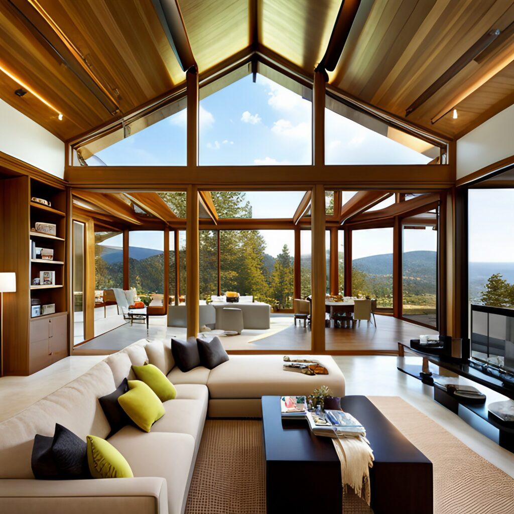 Organic modern interior design great room