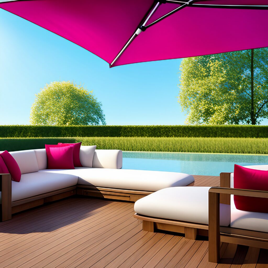 Viva magenta poolside accents