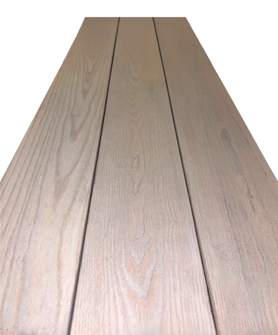 weathered Thermally modified Ash decking
