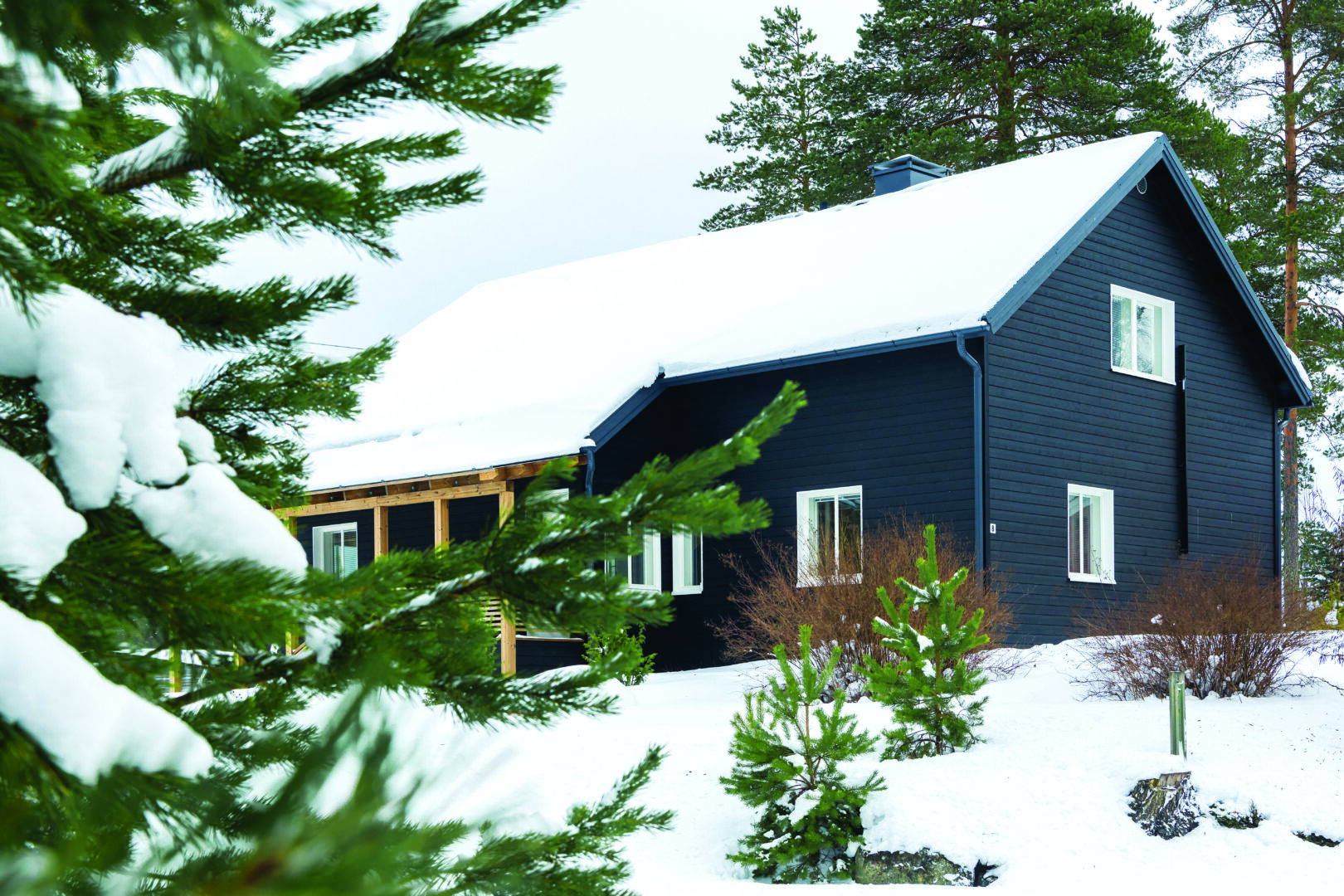 2019-03-18-Cladding-Ignite-Spruce-Brushed-SLP-House-Winter-03 Thermory Ignite Cladding