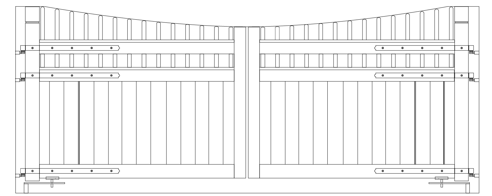 wooden driveway gate plan