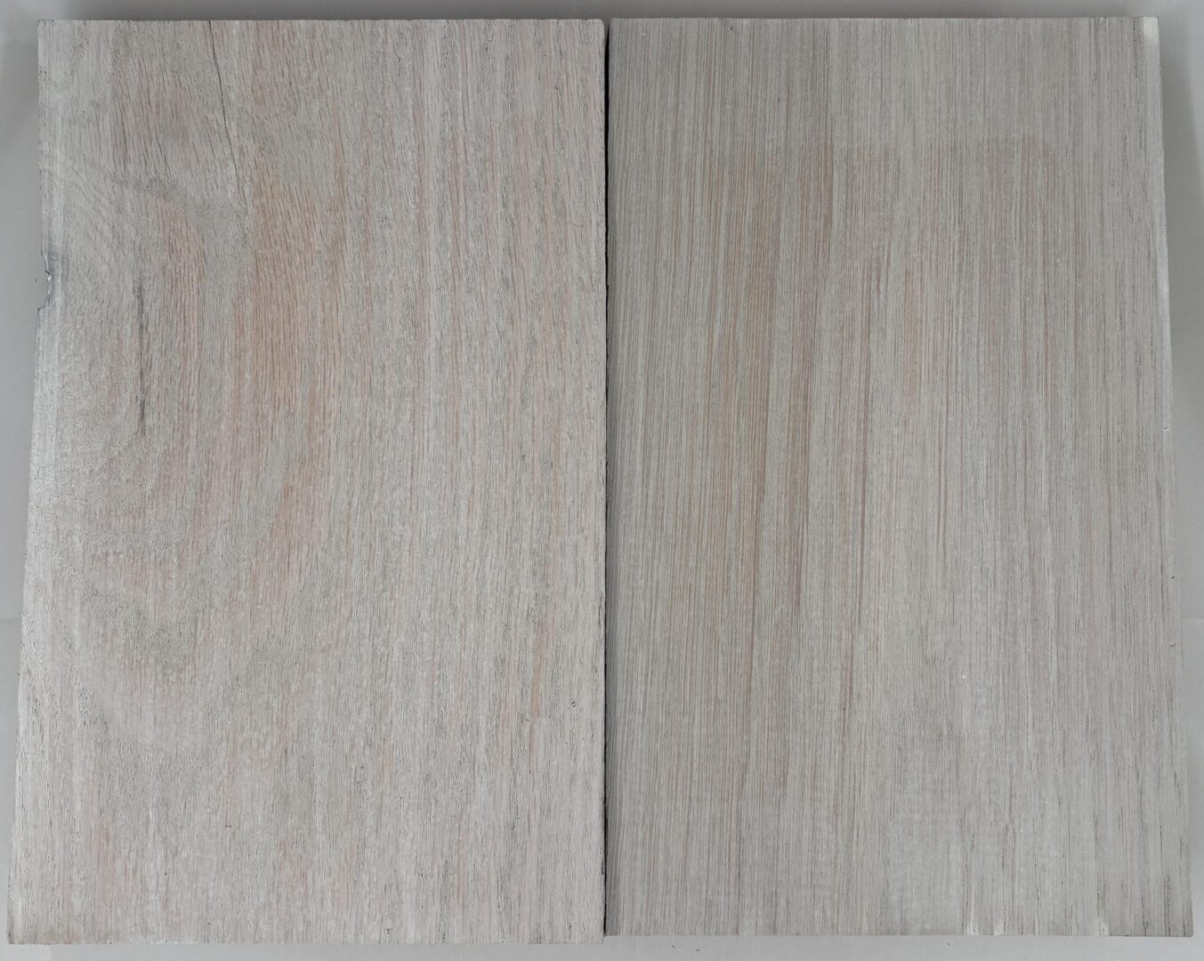 Red Oak vs White Oak with a whitewashed finish